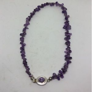 Sterling silver amethyst choker necklace